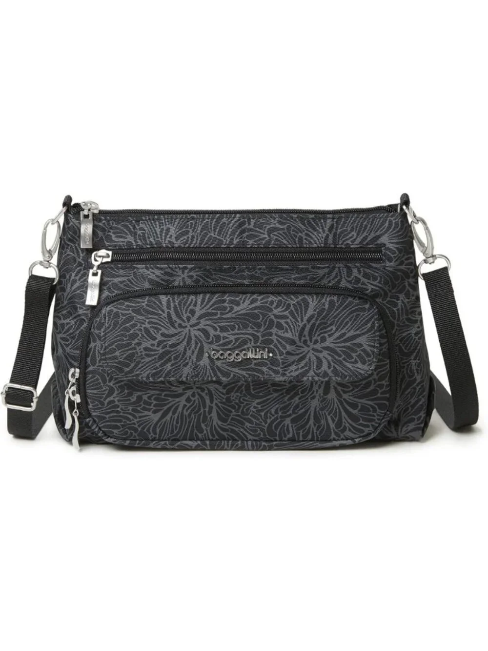 Lightweight RFID Protected Crossbody Bag - 11x7.5 Travel Purse with Zipper